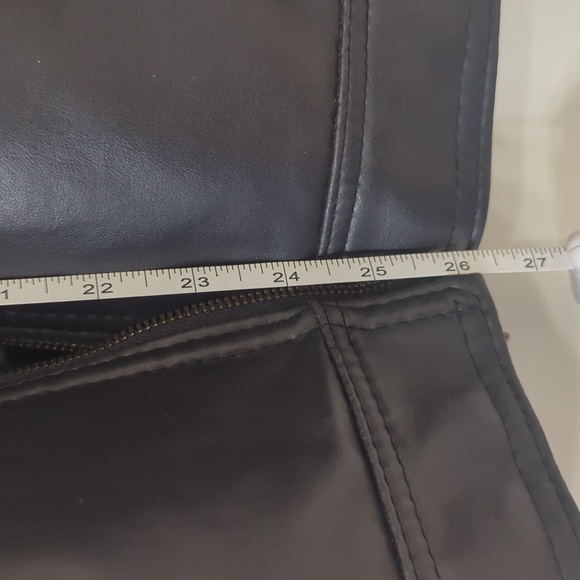 Faux Leather Jacket A Collezioni Mens Black Biker Sport Zip - Picture 8 of 8